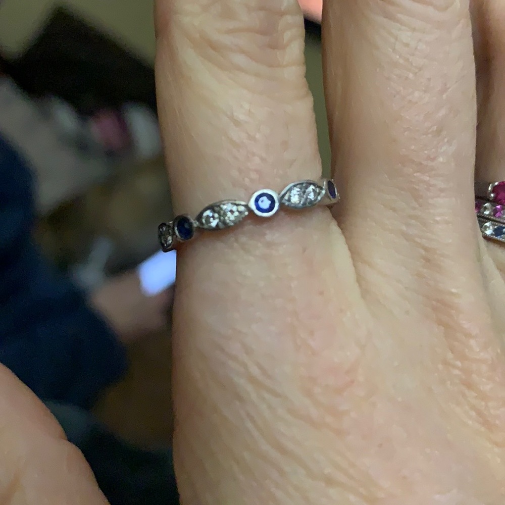 Tiffany & Co Jazz Sapphire and Diamond Eternity Band